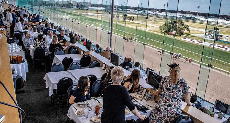Dining at Fair Grounds Race Course & Slots Clubhouse