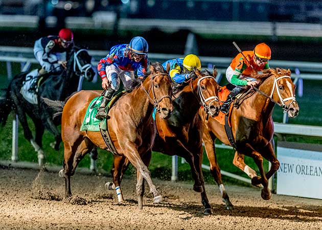 Happy American with jockey James Graham at Fair Grounds Race Course & Slots