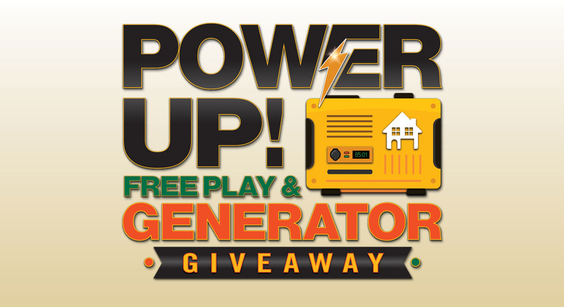 Power Up Free Play Generator Fridays promotions at Fair Grounds Race Course & Slots