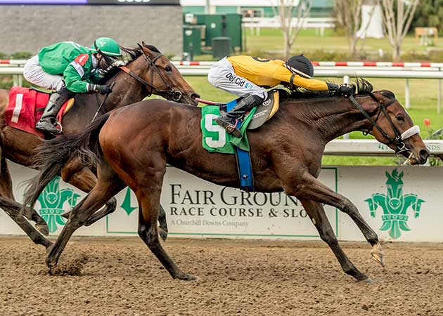 Free Like A Girl horse racing at Fair Grounds Race Course & Slots